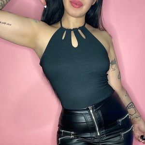 vintage keyhole halter top